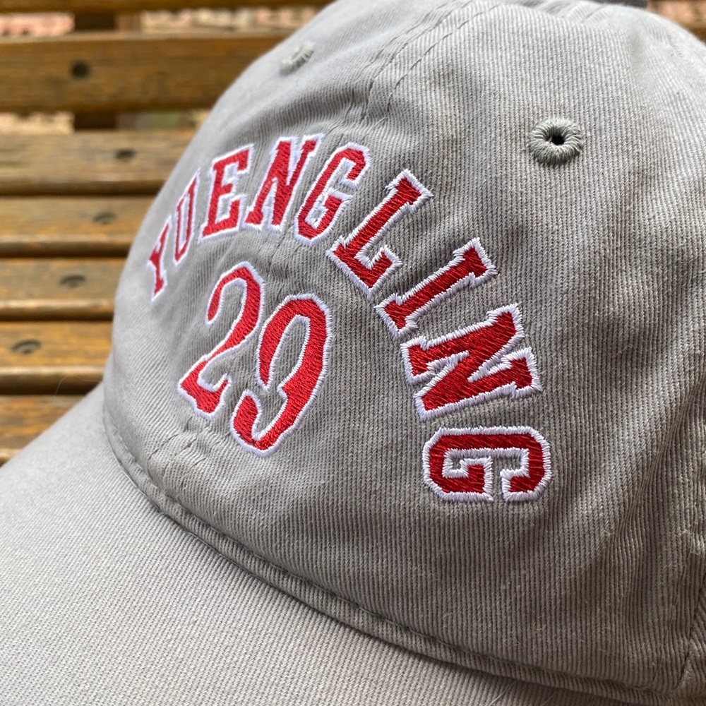 Yuengling Gray Baseball Cap full 6 panel style adjustable back strap beer hat - Picture 7 of 10
